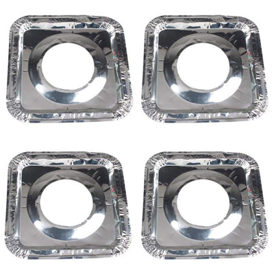 10 Pcs Square Shaped Stove Cover, Anti-oil Aluminum Foil