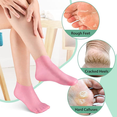 1 Pair Silicone Moisturizing Material Gel Heel Socks