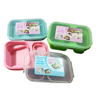 2 Grids Portable Silicone Lunch Box