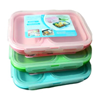 2 Grids Portable Silicone Lunch Box