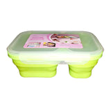 2 Grids Portable Silicone Lunch Box