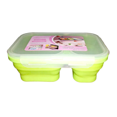 2 Grids Portable Silicone Lunch Box