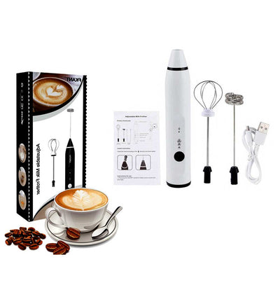 3 Speed Rechargeable Handheld Milk Frother & Blender