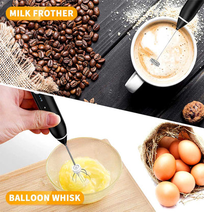 3 Speed Rechargeable Handheld Milk Frother & Blender