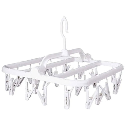 24 Clips Foldable Plastic Laundry Hanger