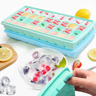 36 Grids Silicone Ice Cube Jelly Tray with Lid