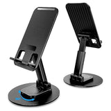 360 Degree Rotating Aluminum Phone Holder Stand with Folding Bracket