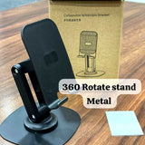 360 Degree Rotating Aluminum Phone Holder Stand with Folding Bracket