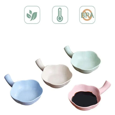 3 Pcs Designer Sauce Dish (Fiber + PP Plastic)