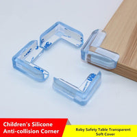 4 Pcs Clear Soft Plastic Table Corner Protector