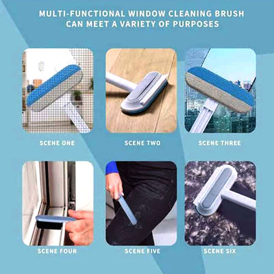 4 in 1 Multifunctional Mesh Cleaning Brush & Wiper with Extended Handle