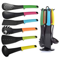 6 Pcs Kitchen Tool Set with Rotation Storage Stand Holder