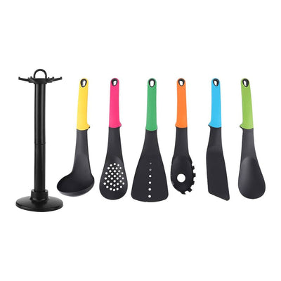 6 Pcs Kitchen Tool Set with Rotation Storage Stand Holder