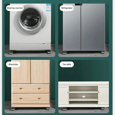 Adjustable, Movable & Portable Home Appliances Base (for Washing Machine or Fridge)