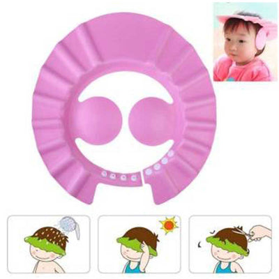 Kids Shower Cap Bath Visor Soft Adjustable Hat With Ear Safety