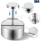 Adjustable Stainless Steel Non-Stick Hamburger Press Patty Maker (5.5 Inch Diameter)