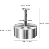 Adjustable Stainless Steel Non-Stick Hamburger Press Patty Maker (5.5 Inch Diameter)