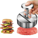 Adjustable Stainless Steel Non-Stick Hamburger Press Patty Maker (5.5 Inch Diameter)