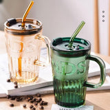 Coffee Cup Mug With Lid And Straw (Infuser Cup for Hot & Cold Beverages - 435ml)