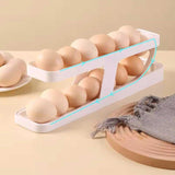 2-Tier Egg Dispenser Egg Holder for Fridge, Automatic Rolling Egg Container