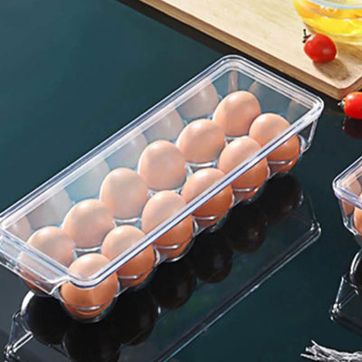 12 Grids Acrylic Egg Storage Holder Box with Lid