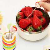 Cartoon Shaped Fruit Fork Food Picks (1 Holder and 8 Forks)