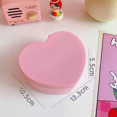 Girl Heart Shaped Jewelry Storage Box (Double Storage)