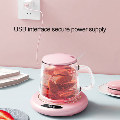 USB Mug Warmer with 3 Temperature Settings (Heated Thermostatic Coaster)