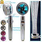 360 Degree Rotatable High Pressure Shower Head (Rotated Propeller with Fan)