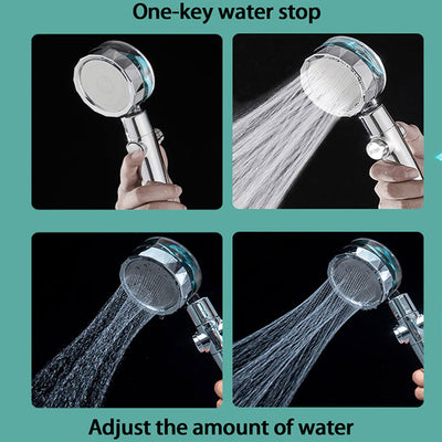 360 Degree Rotatable High Pressure Shower Head (Rotated Propeller with Fan)