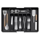 8 Compartments Foldable Cutlery Holder (Compact  & Expandable Utensil Tray)