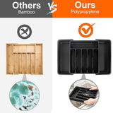 8 Compartments Foldable Cutlery Holder (Compact  & Expandable Utensil Tray)