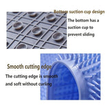 Large Silicone Shower Foot Scrubber Mat with Suction Cups (44×74 cm)