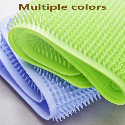Large Silicone Shower Foot Scrubber Mat with Suction Cups (44×74 cm)