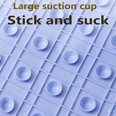 Large Silicone Shower Foot Scrubber Mat with Suction Cups (44×74 cm)