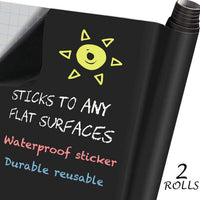 DIY Black Board Wall Adhesive Sticker Paper - (2x4 Feet)