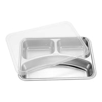 Stainless Steel Metal Sectioned Divided Plate with Lid