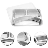 Stainless Steel Metal Sectioned Divided Plate with Lid