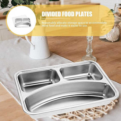 Stainless Steel Metal Sectioned Divided Plate with Lid