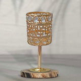 Metal & Crystal Candles Stand Decoration (3 Pcs Set)