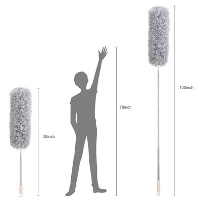 Microfiber Duster with Telescoping Extension Pole (Max 100 Inch)