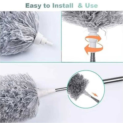 Microfiber Duster with Telescoping Extension Pole (Max 100 Inch)