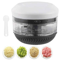 Mini Food Chopper, Portable Blender and Mincer, Manual Food Processor