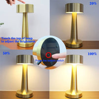 Touch Sensor LED Table Night Lamp - Nordic Style (Chargeable, Dimmable)