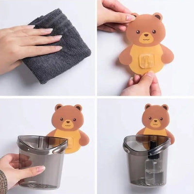 Multifunction Bear Wall Mounted Toothbrush Holder