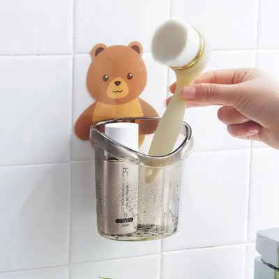 Multifunction Bear Wall Mounted Toothbrush Holder