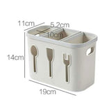 Three Grids Knife Fork Spoon Storage Box, Multifunctional Cutlery Storage