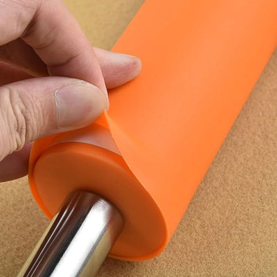 Non-Stick Silicone Rolling Pin with Steel Handle