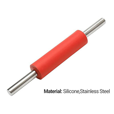 Non-Stick Silicone Rolling Pin with Steel Handle