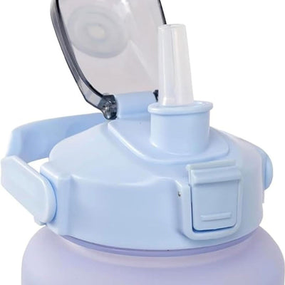 Pack of 3 Water Bottles with Straw Sipper (2000ml, 900ml, 500ml)